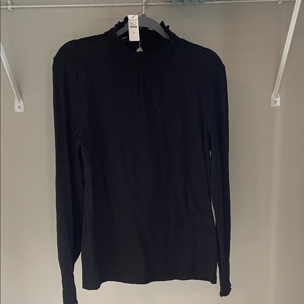 Talbots Black Long Sleeve Top